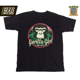Gorilla Girl - Black T-shirt by Sweet Seeds