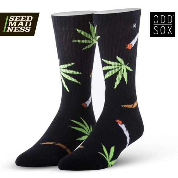 Weedies Men's Crew Socks by Odd Sox